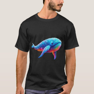 Ethereal Glowing Whale â€“ Vibrant Neon Fantasy Oc T-Shirt