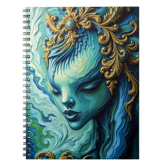 Ethereal Goddess: Fusion of Art and Fantasy Notebook (Front)