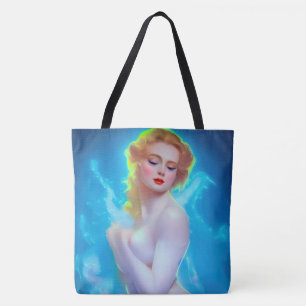 Ethereal Goddess Portrait – Surreal Fantasy Tote Bag