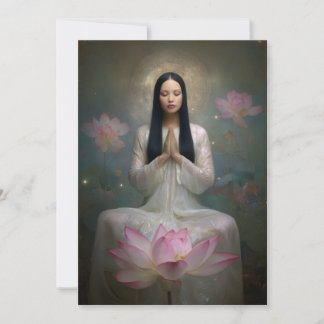 Ethereal Goddess Quan Yin High Frequency Floral  Invitation