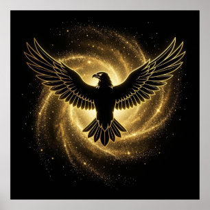 Ethereal Golden Stardust Shimmering Illyrian Herit Poster