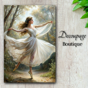 Ethereal Grace: Forest Ballet Decoupage Tissue Paper