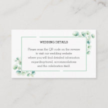 Ethereal Green Garden Inspired Leaves Wedding QR