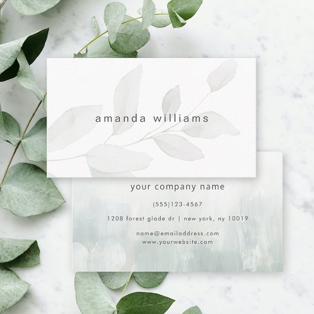 Ethereal Green Nature Inspired Simplicity Business Card (Creator Uploaded)