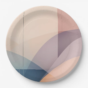 Ethereal Harmony Summary Modern Pastel Art Color Paper Plate