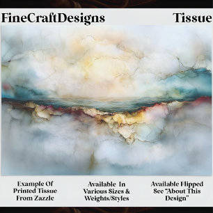 Ethereal Horizon Abstract Landscape EF6R Decoupage Tissue Paper