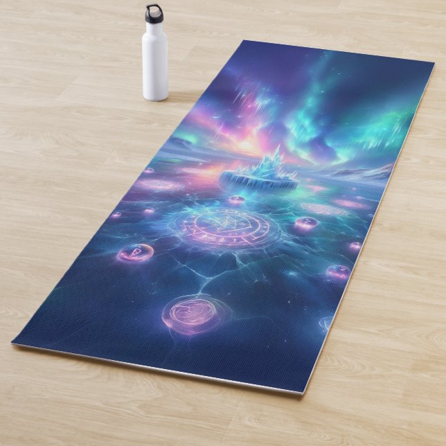 Ethereal Ice Crystal Fantasy Design Yoga Mat (In Situ)