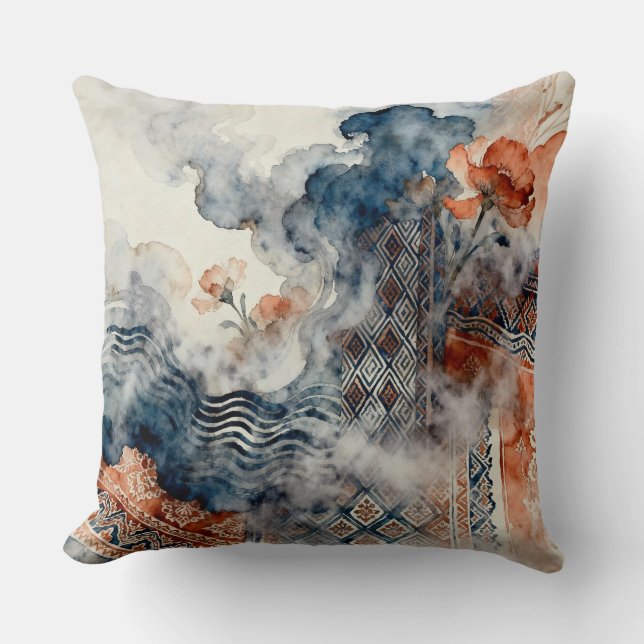 Ethereal Indonesian Batik Cushion (Front)