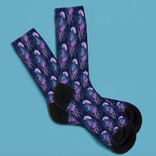 Ethereal Jellyfish Violet Blue Socks