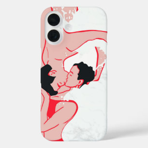 Ethereal Kiss in the Waves iPhone 16 Case