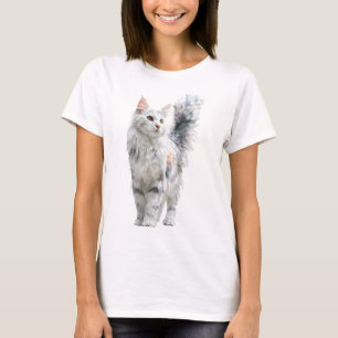 Ethereal Longhair Watercolor Feline Women T-Shirt