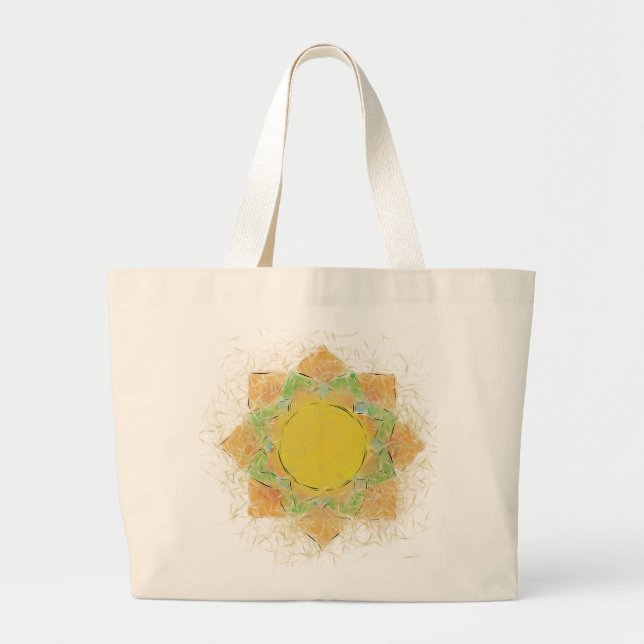 Ethereal Lotus Flower Large Tote Bag (Front)
