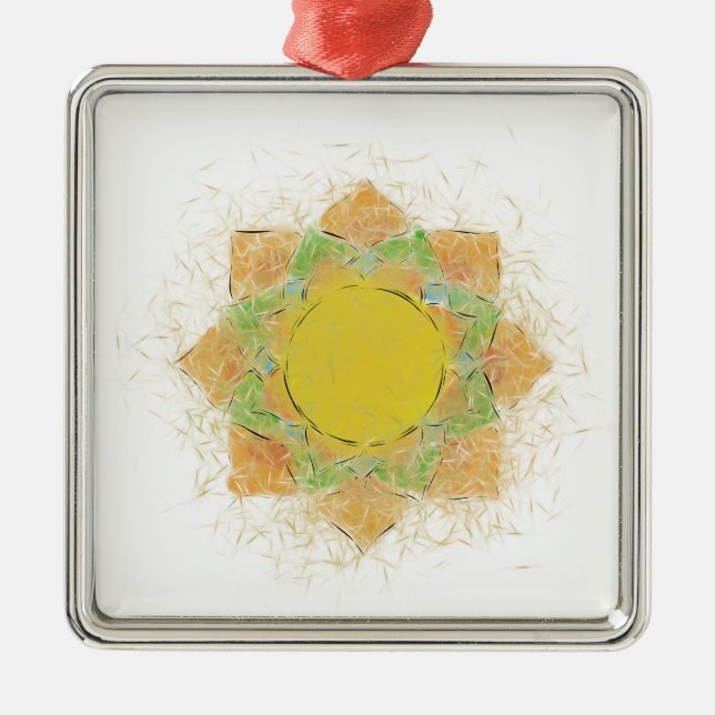 Ethereal Lotus Flower Metal Tree Decoration (Front)