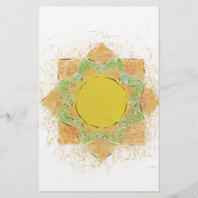 Ethereal Lotus Flower Stationery (Front)
