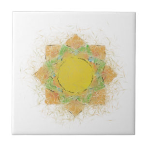 Ethereal Lotus Flower Tile