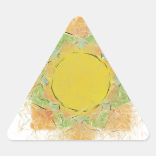 Ethereal Lotus Flower Triangle Sticker