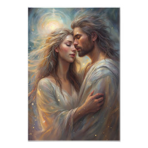 Ethereal Lovers Dreamy Romantic Oil Photo Print