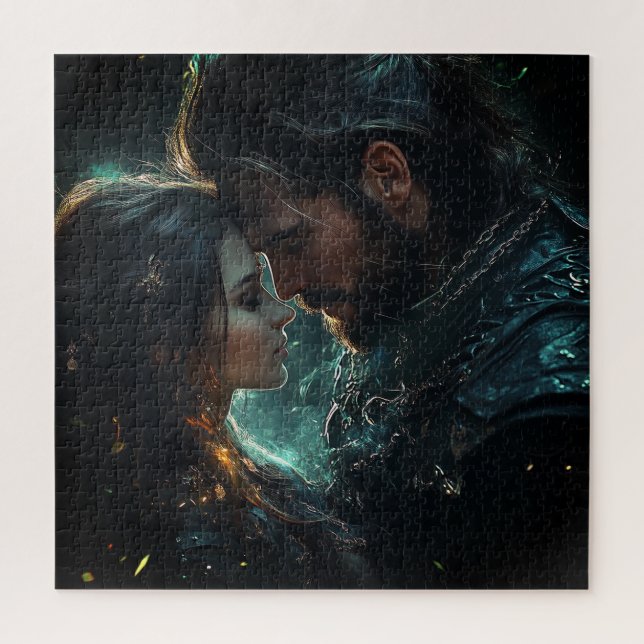 Ethereal Lovers in a Stormy Night Jigsaw Puzzle (Vertical)