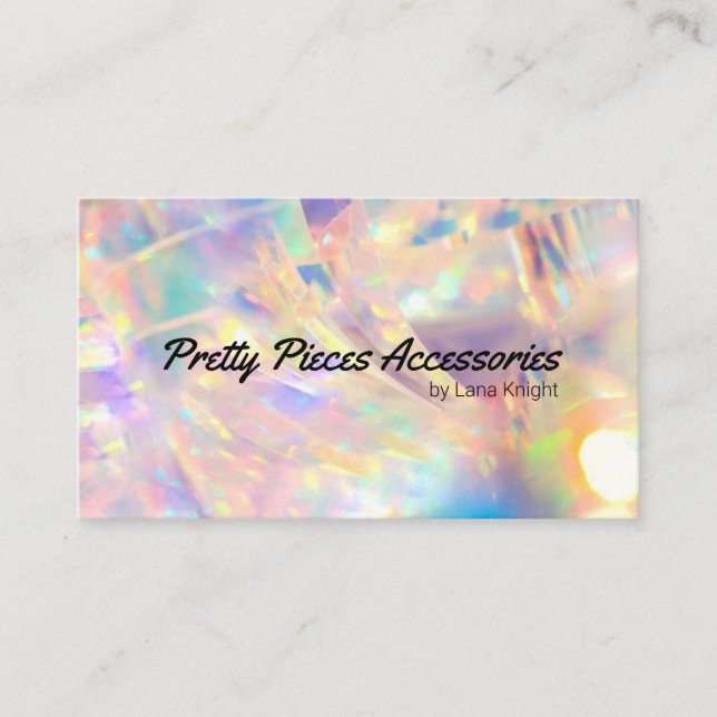 Ethereal luminescent Clothing Boutique or Jeweller Business Card (Front)