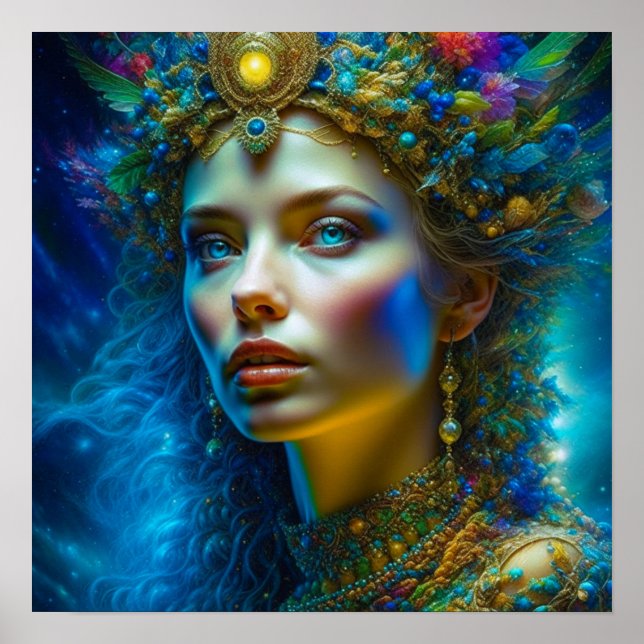 Ethereal Magical Fantasy Art Beautiful Goddess Poster (Front)
