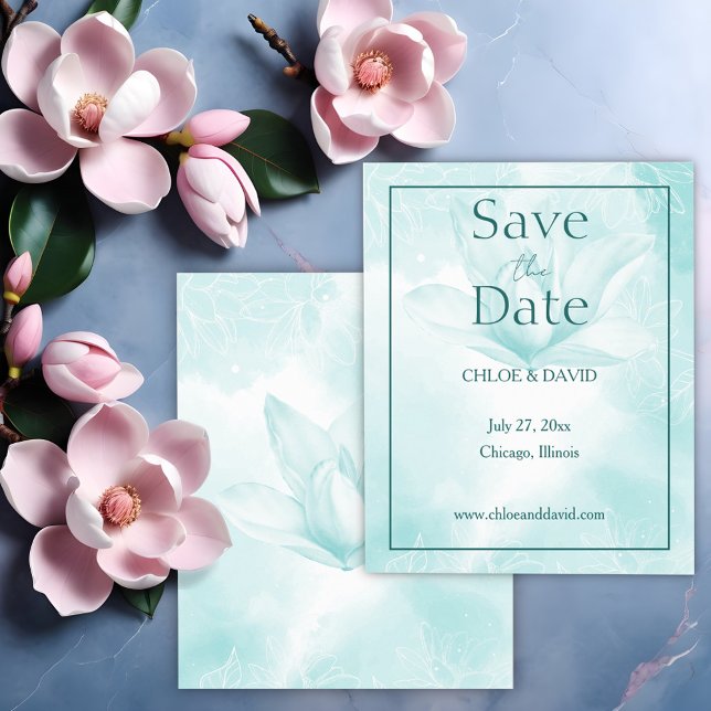 Ethereal Magnolia, Budget Wedding Save The Date (Creator Uploaded)
