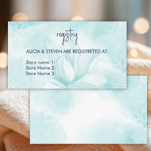 Ethereal Magnolia Flower, Registry  Enclosure Card