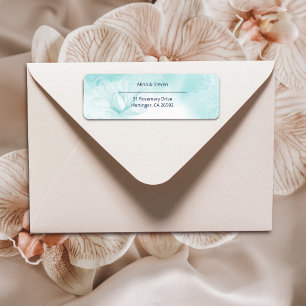 Ethereal Magnolia Flower, Return Address Label