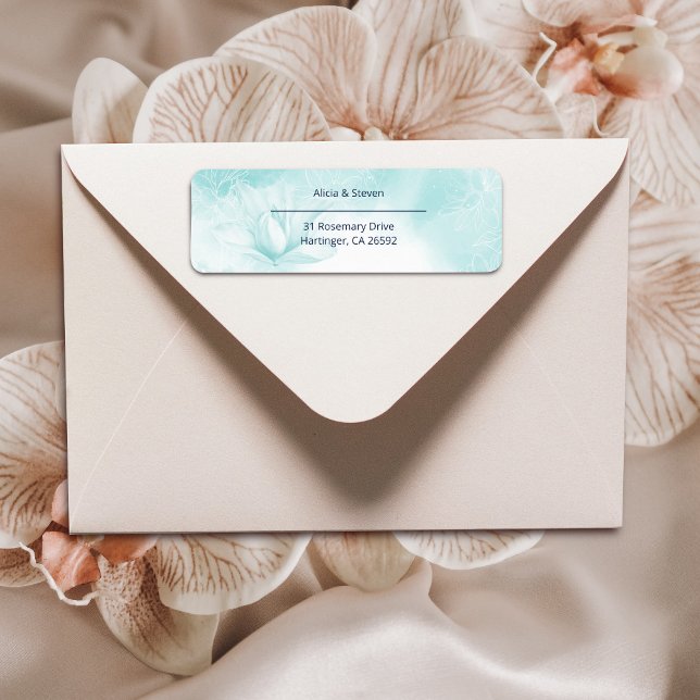 Ethereal Magnolia Flower, Return Address Label (Creator Uploaded)