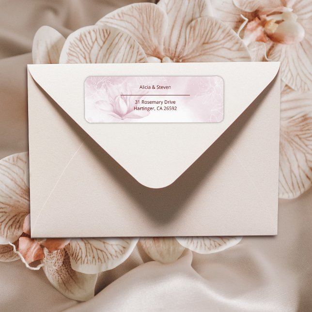 Ethereal Magnolia Flower, Return Address Label (Creator Uploaded)