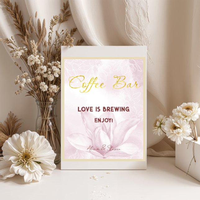 Ethereal Magnolia Flower, Wedding Coffee Bar Poster (Creator Uploaded)