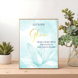 Ethereal Magnolia Flower, Wedding Glow Poster