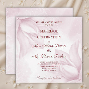 Ethereal Magnolia Flower, Wedding Invitation