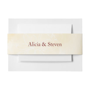 Ethereal Magnolia Flower, Wedding Invitation Belly Band