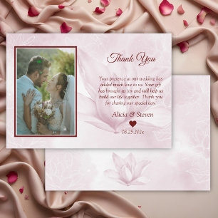 Ethereal Magnolia Flower, Wedding Thank You Card