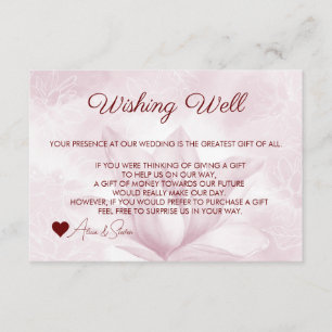 Ethereal Magnolia Flower, Wishing Well Enclosure Card