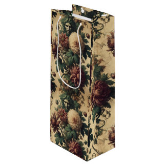 Ethereal Menace – Gothic Botanical Design Wine Gift Bag