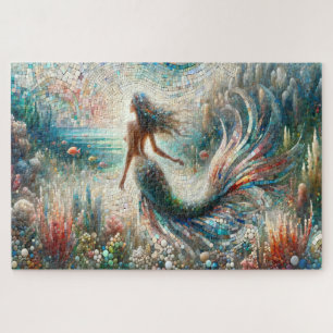 Ethereal Mermaid Mosaic Voyage Jigsaw Puzzle