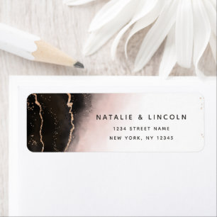 Ethereal Mist Ombre Blush Moody Return Address Return Address Label