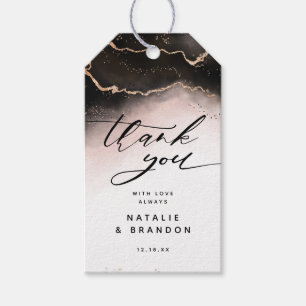 Ethereal Mist Ombre Blush Pink Moody Thank You Gift Tags