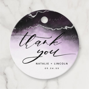 Ethereal Mist Ombre Ultra Violet Moody Thank You Favour Tags