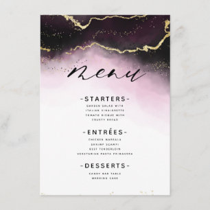 Ethereal Mist Ombre Wine Burgundy Moody Dinner Menu
