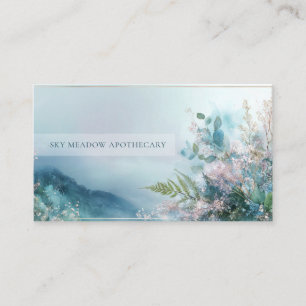 Ethereal Misty Mountain Botanical Business Card