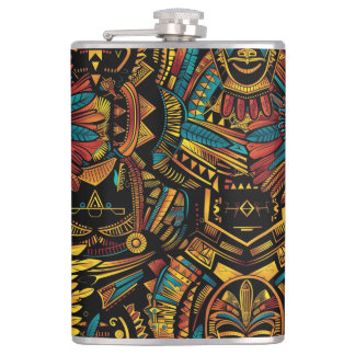 Ethereal Navy "Aztec Dream" Wrapped 8oz Flask