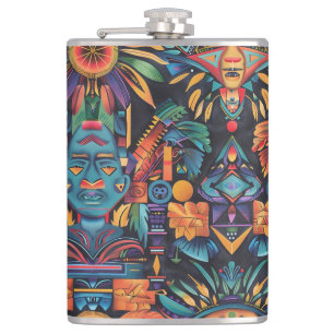 Ethereal Navy "Epochal Symmetry" Vinyl Flask 8oz