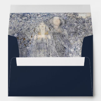 Ethereal Navy & Gold Vintage Art Nouveau  Envelope