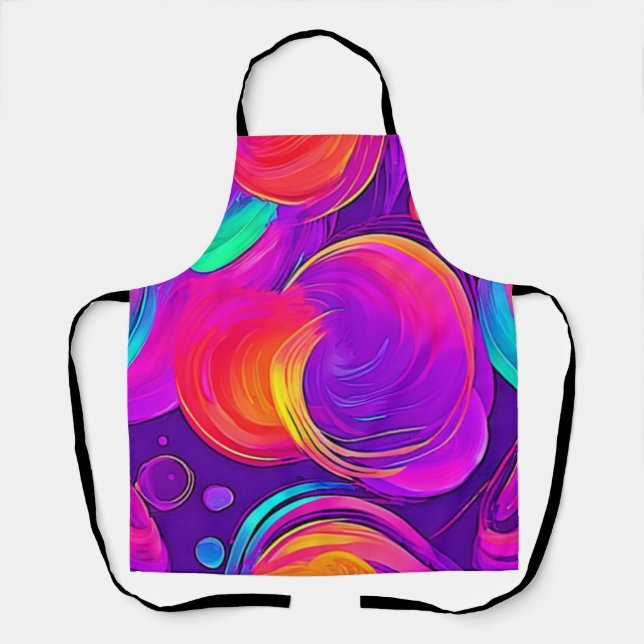  Ethereal Neon: Abstract Dreams Apron (Front)
