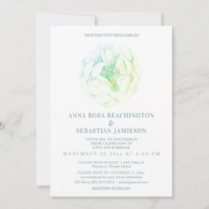 *~* Ethereal Ombre ROSE Floral AR8 RSVP Wedding In Invitation