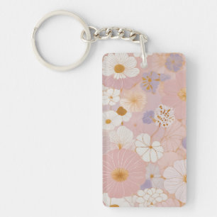 Ethereal Pastel Bloom Key Ring