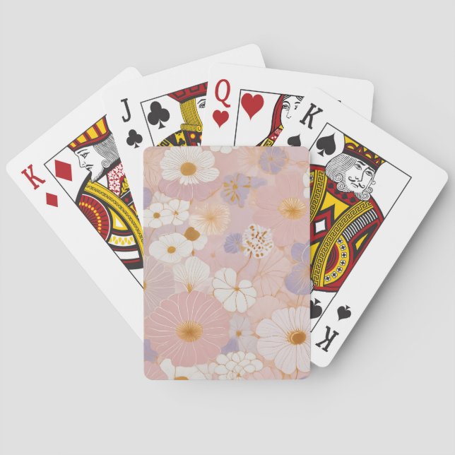 Ethereal Pastel Bloom Playing Cards (Back)