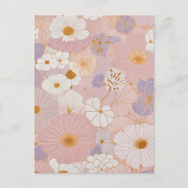 Ethereal Pastel Bloom Postcard (Front)